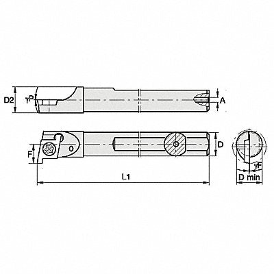 WIDIA CCMI18740R Indexable Boring Bar 0.2720 Carbide