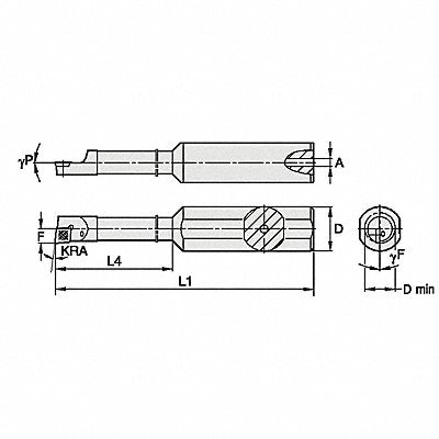 WIDIA CCBI1805008755L Indexable Boring Bar 0.2080 Carbide