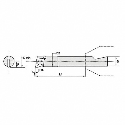 WIDIA ABC1000R Indexable Boring Bar 0.1800 HSS