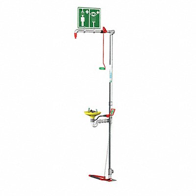 HUGHES SAFETY 18GS75G Combination Shower Floor Mount SS
