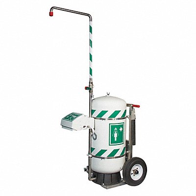 HUGHES SAFETY 40K45G Portable Safety Shower and Eye/Face Wash