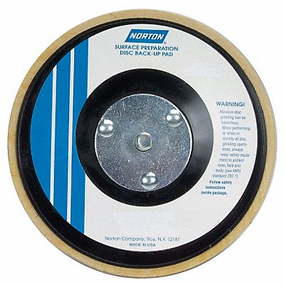 NORTON 66261059360 Hook/Loop Disc Backup Pad 5 in Dia PK5
