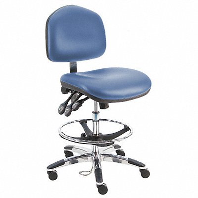 BENCHPRO WATDCRBTLCWWBLUE Ergonomic Chair Vinyl Blue