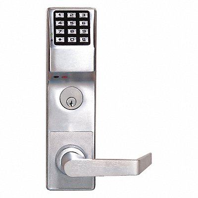 LOCDOWN DL6500CRRUS26D Electronic Lock Brushed Chrome 12 Button