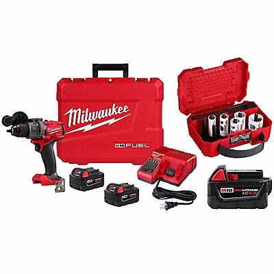 MILWAUKEE 2.90422481118504E+21 Hammer Drill Kit Keyless 18V 3.3 lb