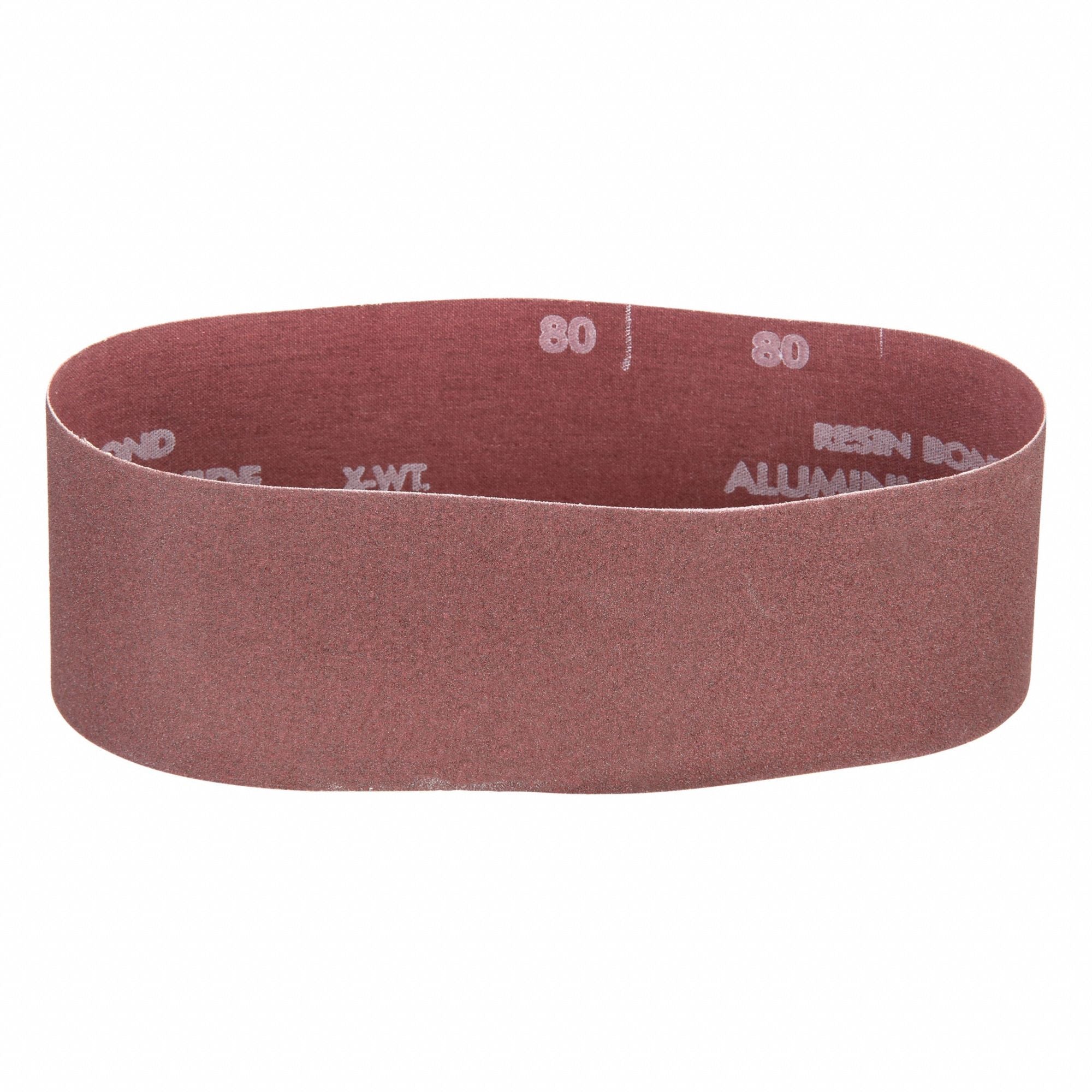 NORTON 7660702064 Cloth Sanding Belt 3x21 AO 80 Grit PK5