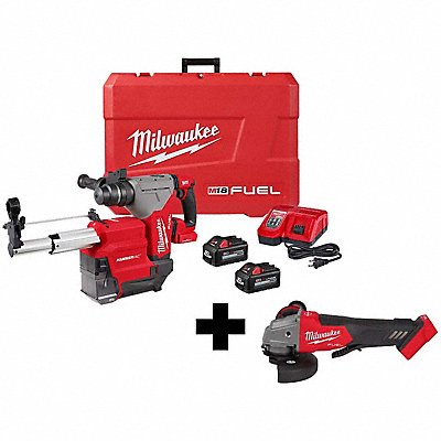 MILWAUKEE 291522DE288020 M18 1-1/8 SDS+ Rotary Braking Grinder