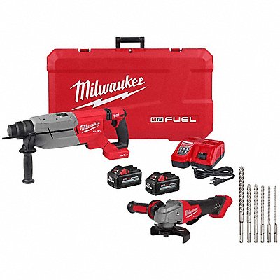 MILWAUKEE 29162228802048200000 M18 FUEL Hammer + Grinder + MX4 6PC KIT