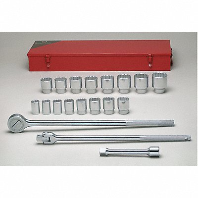 WRIGHT TOOL 618 Socket Wrench St Chrome 12Pt 7/8 - 2 in