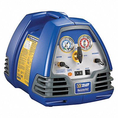 YELLOW JACKET 95762 Refrigerant Recovery Machine 1/2 HP 115V