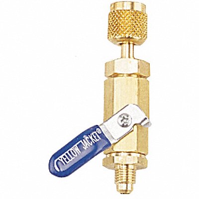 YELLOW JACKET 93844 Ball Valve Adaptor 1/4 In MxF 0 Deg