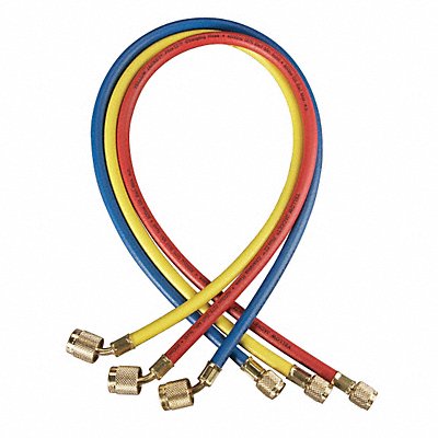 YELLOW JACKET 22983 Manifold Hose Set 36 In Red Yellow Blue