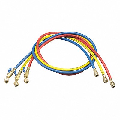 YELLOW JACKET 29983 Manifold Hose Set 36 In Red Yellow Blue