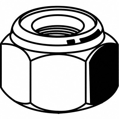 GRAINGER U124221010002 Lock Nut ZncY Stl 1 -14 1 1/2x13/16in 5PK