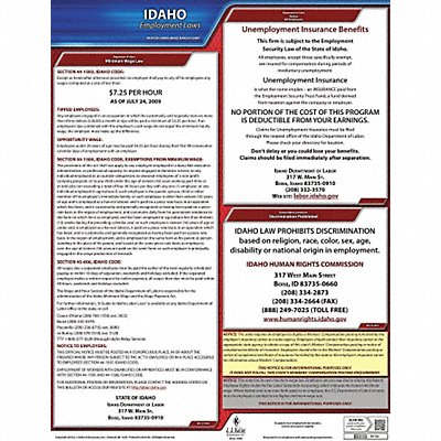 JJ KELLER 100ID Labor Law Poster State Labor Law ID