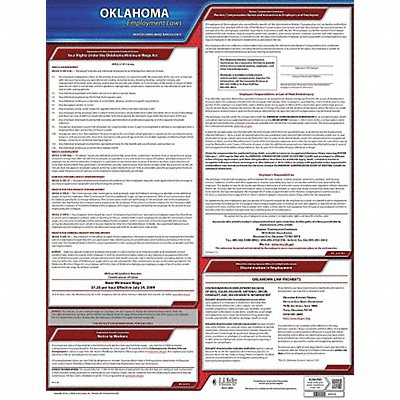 JJ KELLER 100OK Labor Law Poster State Labor Law OK