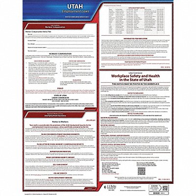 JJ KELLER 100UT Labor Law Poster State Labor Law UT