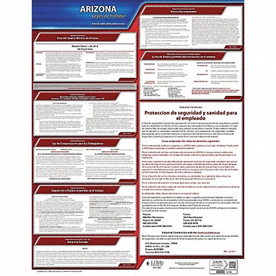 JJ KELLER 200AZ Labor Law Poster State Labor Law AZ