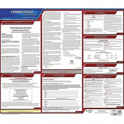 JJ KELLER 200CT Labor Law Poster State Labor Law CT