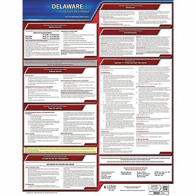 JJ KELLER 200DE Labor Law Poster State Labor Law DE