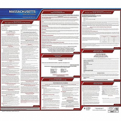 JJ KELLER 200MA Labor Law Poster State Labor Law MA