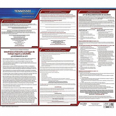 JJ KELLER 200TN Labor Law Poster State Labor Law TN