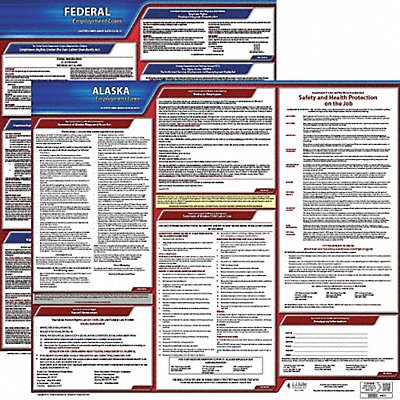 JJ KELLER 100AK3 LaborLaw Poster Fed/STA AK ENG 20inH 3yr