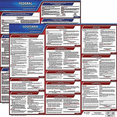 JJ KELLER 100LA3 LaborLaw Poster Fed/STA LA ENG 20inH 3yr