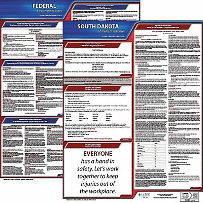 JJ KELLER 100SD3 LaborLaw Poster Fed/STA SD ENG 20inH 3yr