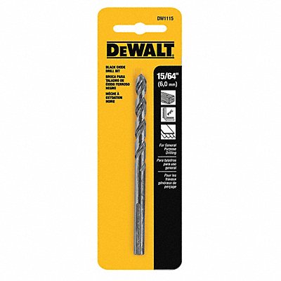 DEWALT DW1115 Jobber Drill 15/64 HSS