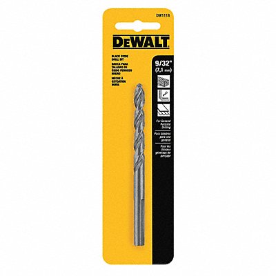 DEWALT DW1118 Jobber Drill 9/32 HSS