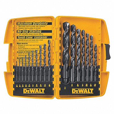 DEWALT DW1167 Jobber Length Drill Set 17pc HSS