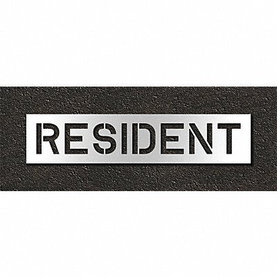 RAE STL11671030 Pavement Stencil Resident 10 in