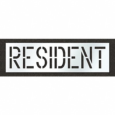 RAE STL11671830 Pavement Stencil Resident 18 in