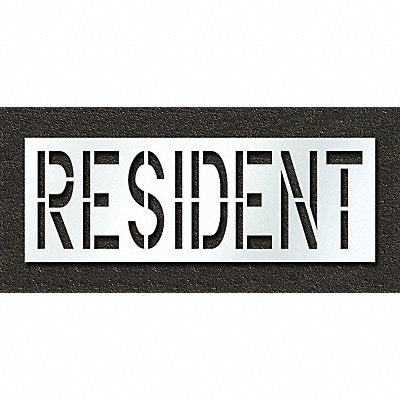 RAE STL11672430 Pavement Stencil Resident 24 in