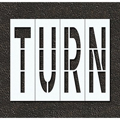 RAE STL11674819 Pavement Stencil Turn 48 in
