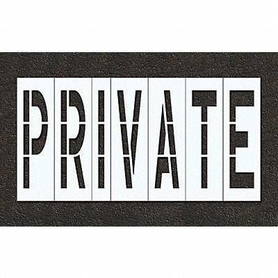 RAE STL11674829 Pavement Stencil Private 48 in