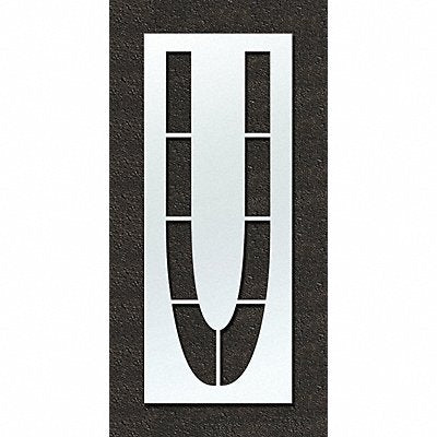 RAE STL108F108U Airport Pavement Stencil U 108 in
