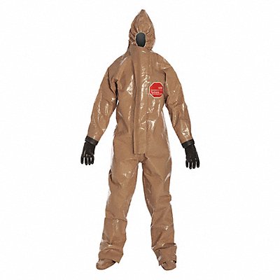 DUPONT RC128TTNMD000100 Coverall M Tan TyChemical Resistantponder CSM