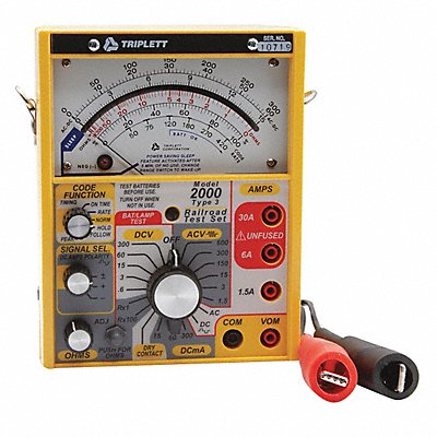 TRIPLETT 2010 Analog Railroad Tester 600V 25 to 400 Hz