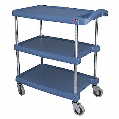 METRO MY162734BU Utility Cart 400 lb Load Cap. 3 Shelves