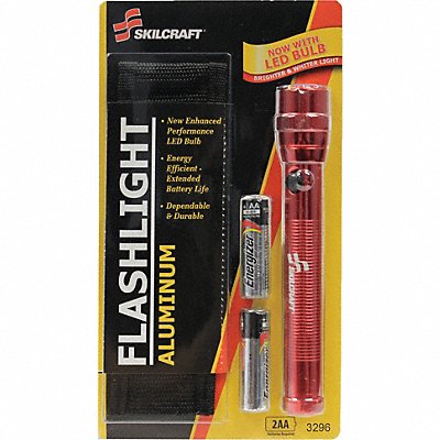 ABILITY ONE 6230020000000 Handheld Flashlight Aluminum Red 110lm