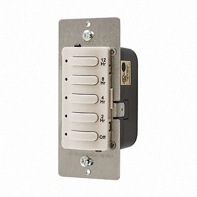 HUBBELL WIRING DEVICE-KELLEMS DT5012LA CountdownTimer LightAlmond 120/277VAC