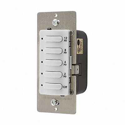 HUBBELL WIRING DEVICE-KELLEMS DT5012W Countdown Timer White 120/277V AC