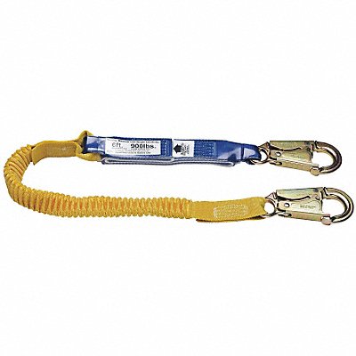 WERNER C341100 Decoil Stretch Single Leg Lanyard D 6ft