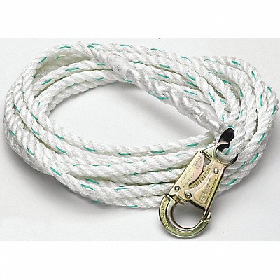 WERNER L201030 Poly-Dac Vertical Lifeline 30ft 5/8in