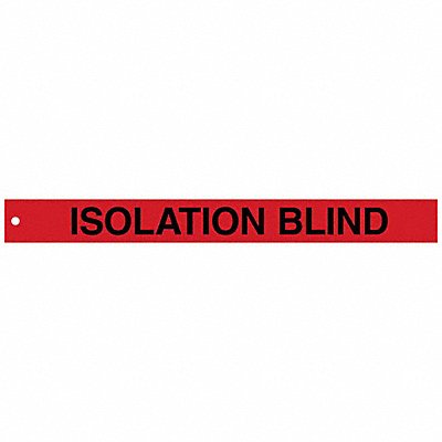 BRADY 132454 Isolation Blind Tags 2in.Hx20in.W PK25