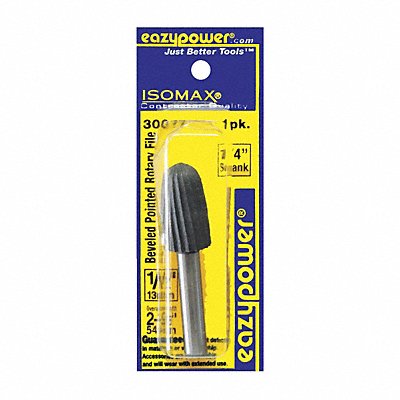 EAZYPOWER 30077 Rotary File Beveled 1/2 Shank Dia