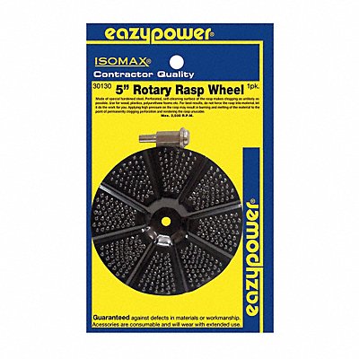 EAZYPOWER 30130 Rotary Rasp Wheel 5 in Dia Mounted