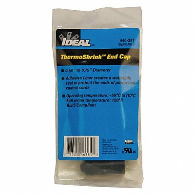 IDEAL 46381 Heat Shrink End Cap 0.55 in ID PK5
